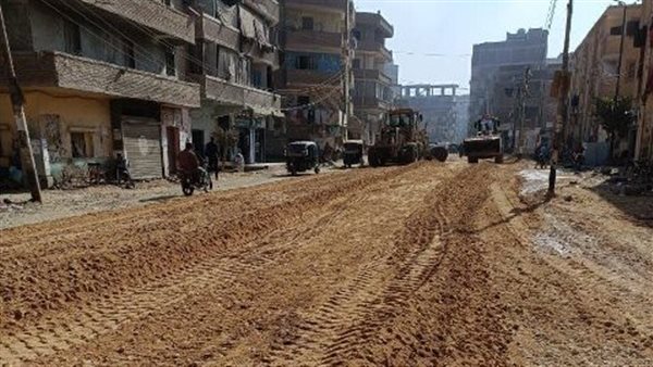 أعمال الرصف الجارية