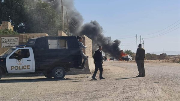 نشوب حريق في سيارة