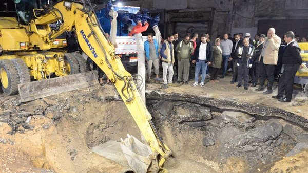 بسبب كسر ماسورة رئيسية