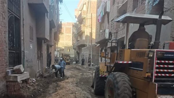 أعمال رصف في المنوفية