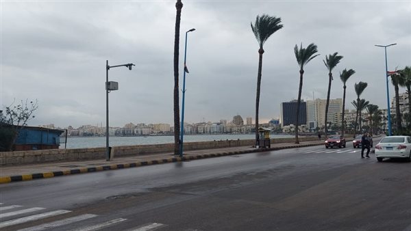 أمطار خفيفة فى الإسكندرية