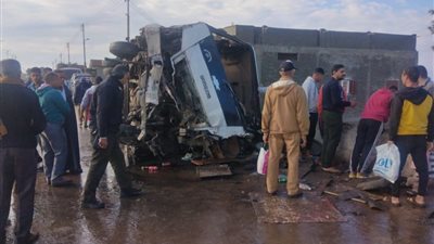 ننشر أسماء مصابي حادث انقلاب ميني باص في الدقهلية