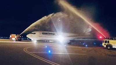 بعد توقف 12 عاما.. مطار طابا يستقبل أولى الرحلات المجرية على متنها 189 سائحا 