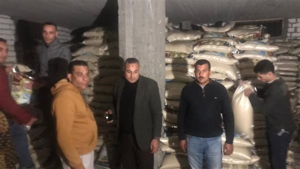 ضبط أرز أبيض بمخزن