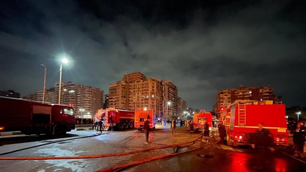 حريق بكوبرى النادى