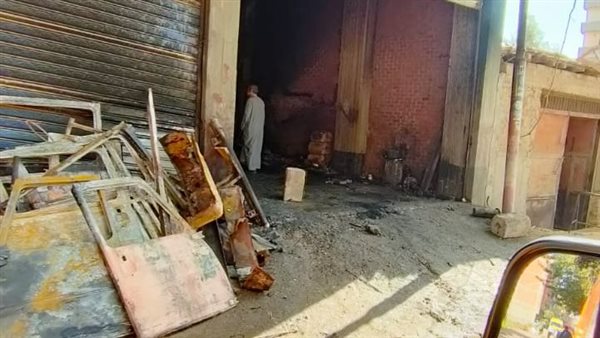 حريق ورشة سمكرة