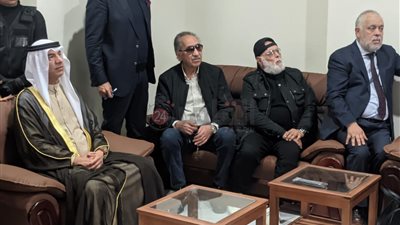 وصول محمد أبو داود وأشرف عبد الغفور لتكريمهما في افتتاح دار المسنين لـ المهن التمثيلية