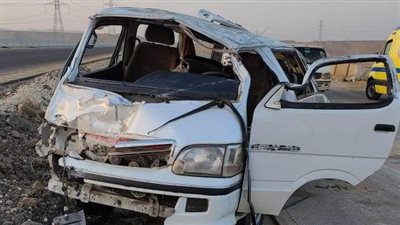 مصرع وإصابة 8 أشخاص في حادث تصادم على الطريق الأوسطي بحلوان