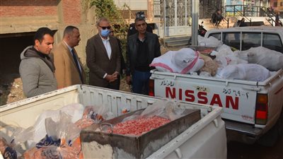 ضبط 5 أطنان لحوم فاسدة و15 طن أرز لاحتكاره ومنع تداوله بالقليوبية