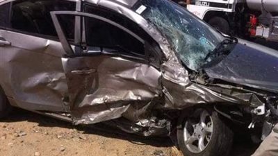 إصابة 3 أشخاص في حادث انقلاب سيارة ملاكي على الطريق الزراعي بسوهاج | أسماء 