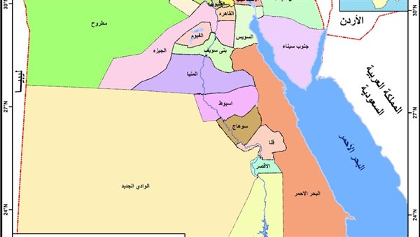 خريطة مصر