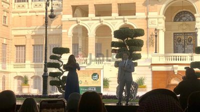 مدحت صالح وريهام عبد الحكيم يحييان حفل افتتاح المعرض العربي للأسر المنتجة بيت العرب