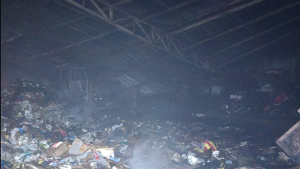 حريق بمخزن بمطوبس