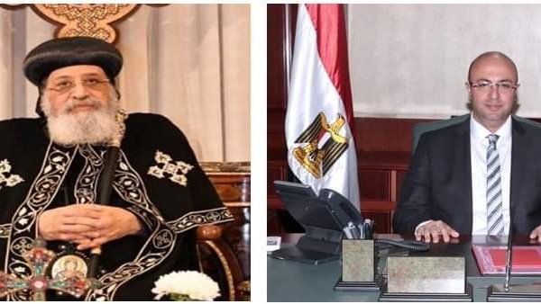 محافظ بني سويف والبابا