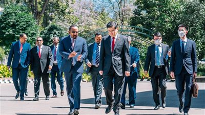 قبل زيارته لمصر.. وزير الخارجية الصيني يلتقي آبي أحمد في إثيوبيا 