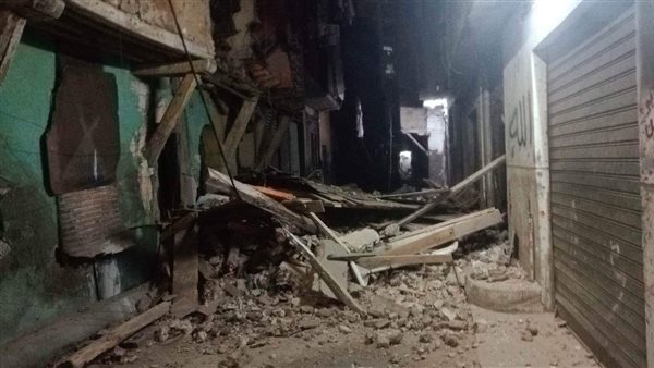 انهيار عقار فى الإسكندرية