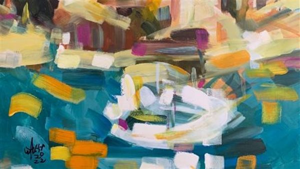 إحدى اللوحات المشاركة