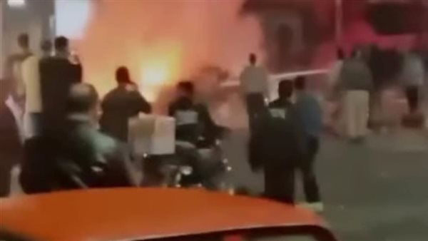 حريق في سيارة ملاكي