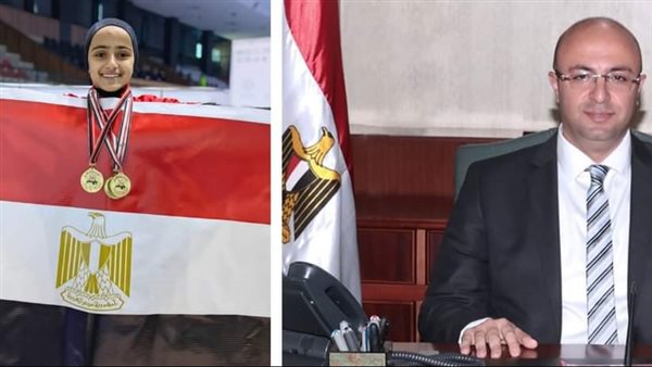 محافظ بني سويف والبطلة