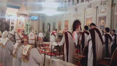 بدء قداس برمون عيد الغطاس بكاتدرائية الإسكندرية 