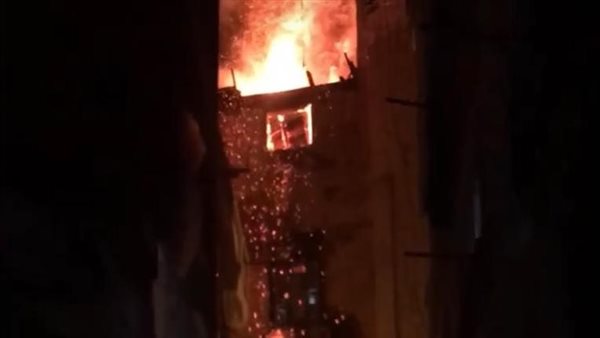 حريق بشقة سكنية في