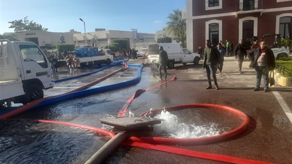 كسر بخط مياه