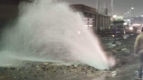 انفجار ماسورة مياه