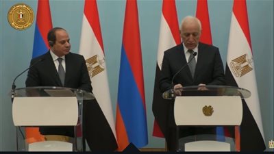 السيسي: المباحثات مع رئيس أرمينيا تطرفت لمناقشة قضايا دولية وإقليمية وتحقيق السلام الشامل