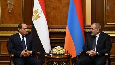 السيسي ورئيس الوزراء الأرميني يتفقان على ضرورة تعزيز التعاون لمكافحة الهجرة غير الشرعية والإرهاب