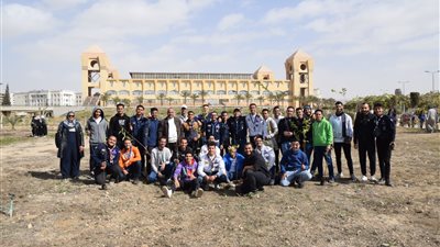 جامعة حلوان تشارك في مبادرة اتحضر للأخضر بزراعة 3500 شجرة| صور