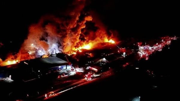 حريق هائل في أوهايو