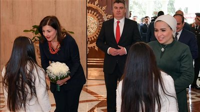 تفاصيل لقاء انتصار السيسي والسيدة الأولى لجمهورية كرواتيا | صور 