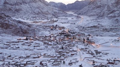 الأرصاد: مدينة سانت كاترين تسجل درجات حرارة تحت الصفر  