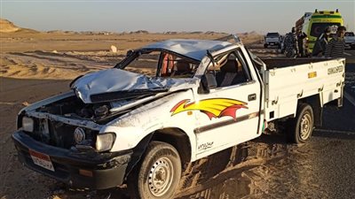 مصرع نجار مسلح وإصابة 4 آخرين إثر انقلاب سيارة ببني سويف 