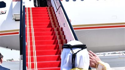 ولي عهد دبي يودع الرئيس السيسي بـ التحية العسكرية | صور 