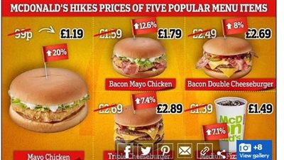 بداية من اليوم.. ماكدونالدز بريطانيا تعلن رفع أسعارها بسبب التضخم
