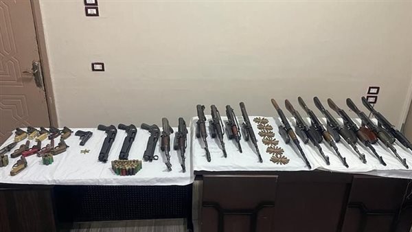 الأسلحة المضبوطة