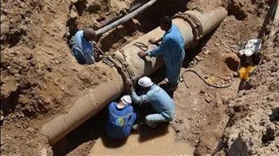 مياه القناة: إصلاح كسر خط الطرد الرئيسي لمحطتي صرف صحي حي المناخ ببورسعيد | تفاصيل