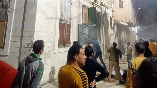 انهيار يعقار فى الإسكندرية