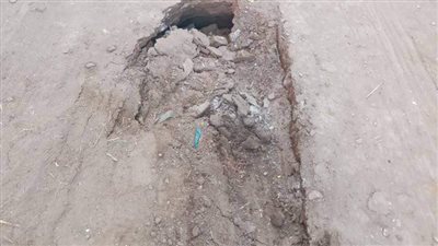 محليات المنوفية تتعامل مع هبوط أرضي بعمق مترين في أشمون