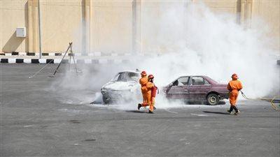 الحماية المدنية تقدم عرضا تدريبيا بخصوص إبطال مفعول عبوة ناسف بحوزة إرهابي |صور