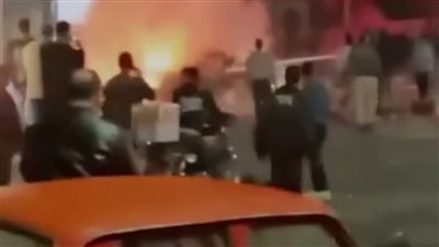 انتداب المعمل الجنائي لفحص سيارة تفحمت أثناء سيرها بالغربية