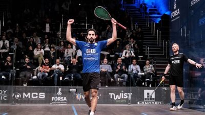طارق مؤمن ومحمد الشوربجي يتأهلان لنهائي بلاك بول للإسكواش