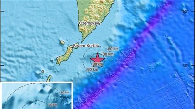 زلزال بقوة 5.7 درجة يضرب جنوب شرق روسيا