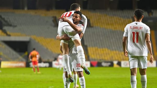 احتفال لاعبي الزمالك