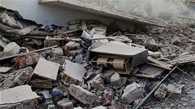 انهيار عقار مكون من 4 طوابق بالدقهلية 