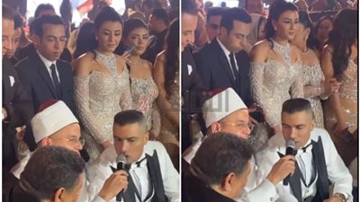 حمو بيكا وعمر كمال شاهدان.. عقد قران مطرب المهرجانات حسن شاكوش |فيديو 