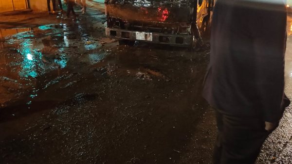 حريق بسيارة جامبو