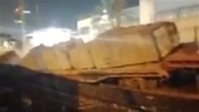  انقلاب عربة قطار بضائع ببورسعيد دون إصابات | صور 