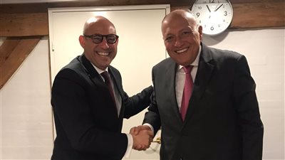 شكري يلتقي السكرتير التنفيذي لاتفاقية الأمم المتحدة الإطارية لتغير المناخ 